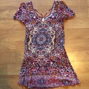 Crisscross front tunic